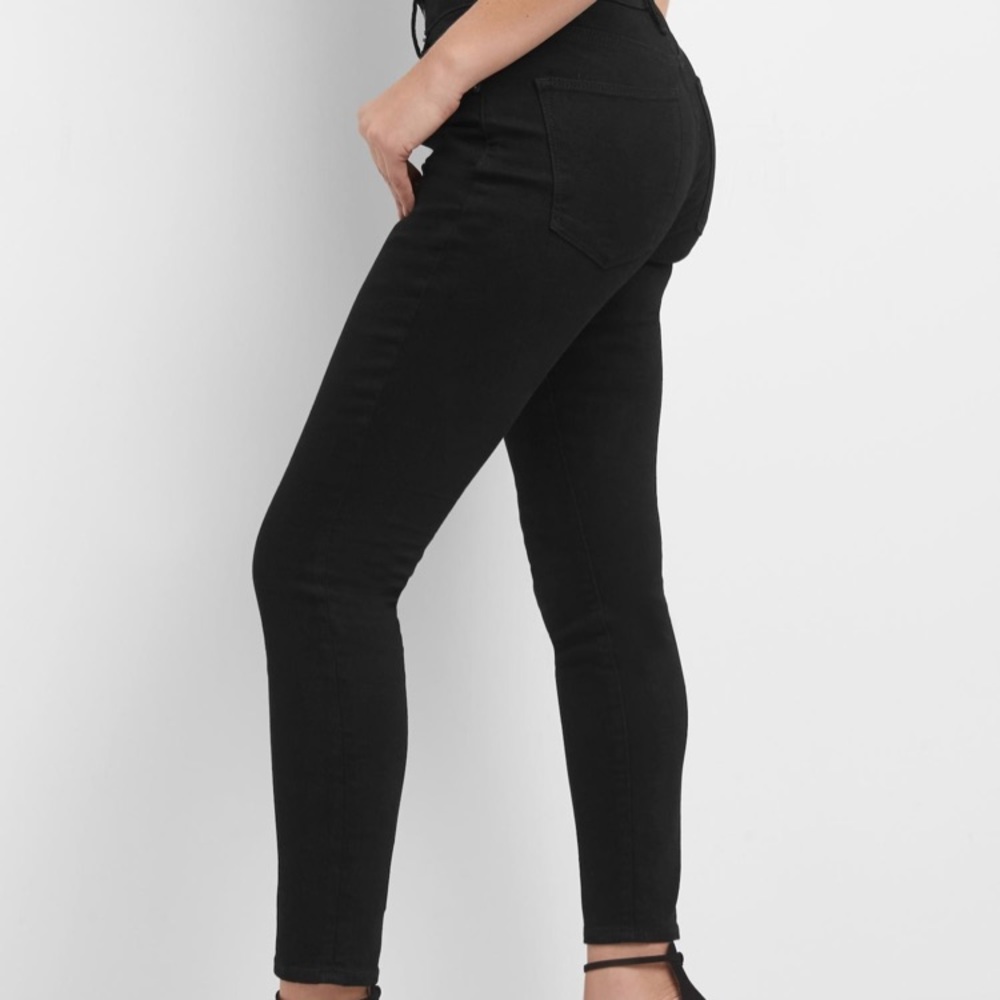 Gap Mid Rise Curvy True Skinny 16Short Black Jeans - Picture 4 of 4